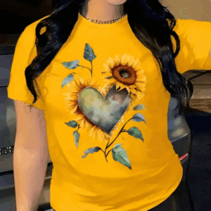 Polera manga corta amarillo -tienda online de ropa Irma Charlotin Store